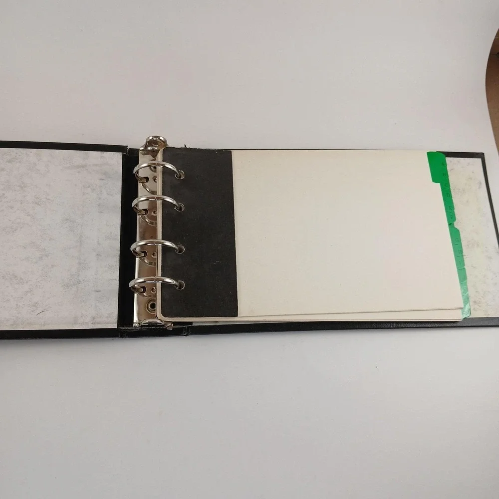 VTG Ledger Outfit #1400 Black Executive by Stuart Hall W/Page Dividers And Pages